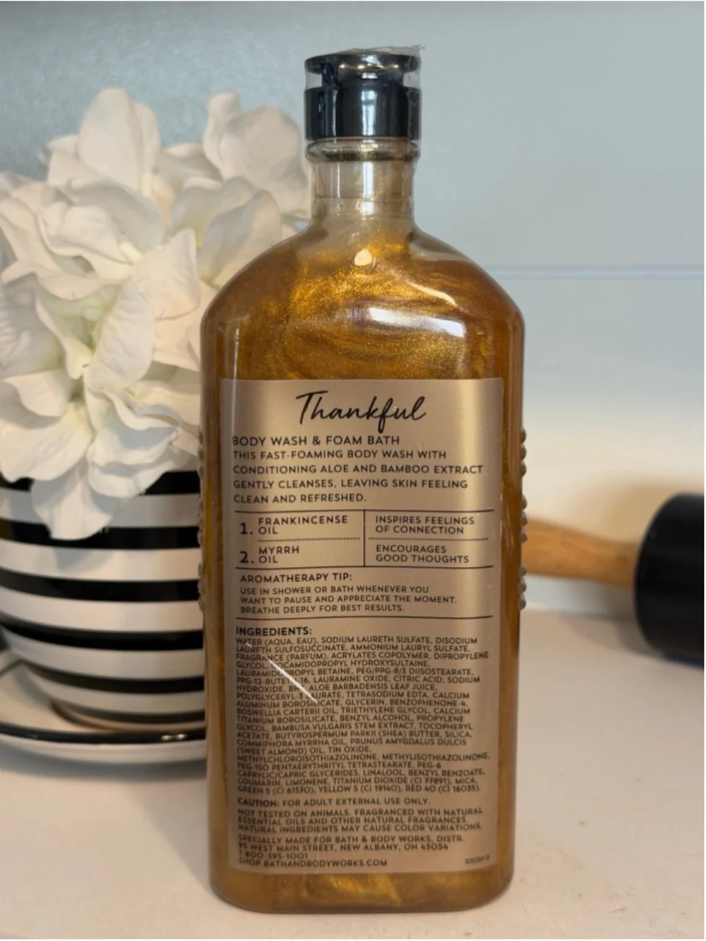 Bath & Body Works Aromatherapy THANKFUL Frankincense/Myrrh Body Wash 10 Oz New